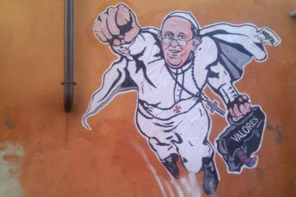 Ватикан опубликовал фотографию граффити, найденную на улице в районе Борго Пио возле площади Святого Петра в Риме