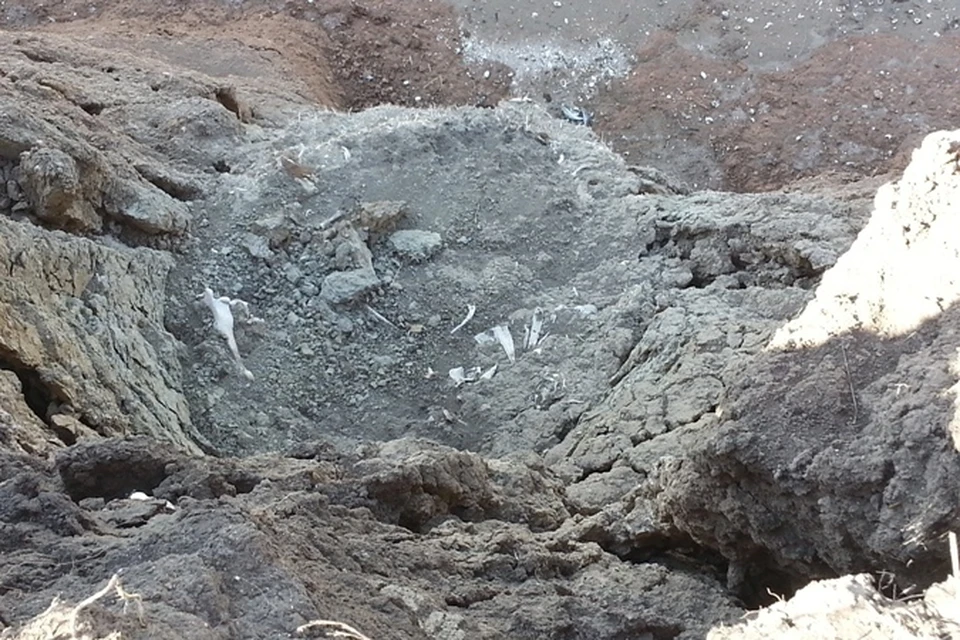 Яма с останками находится у самой кромки воды. ФОТО: Александр ВОРОНКИН