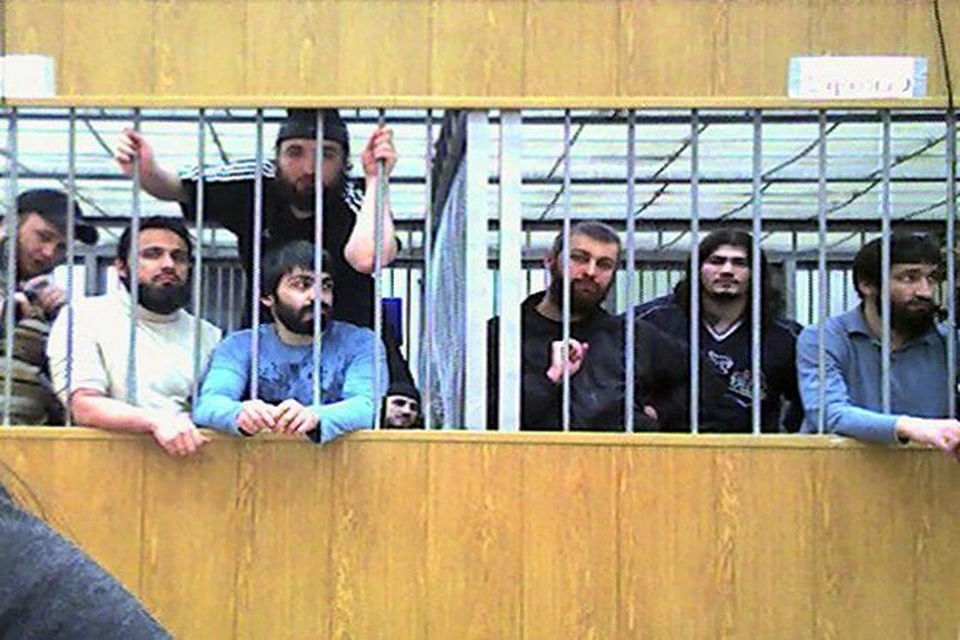 Обвиняемые на суде в Нальчике. Фото: Марьям Ахметова.