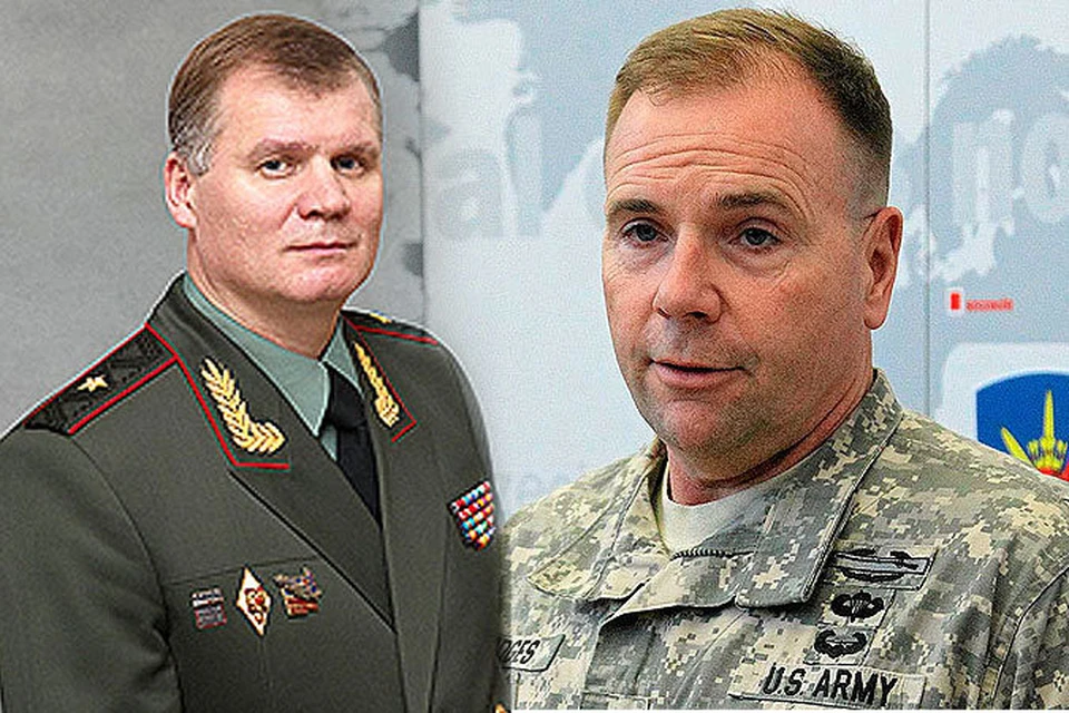 Представитель Минобороны России генерал-майор Игорь Конашенков (слева) ответил на обвинения американского генерала Бена Ходжеса (справа)