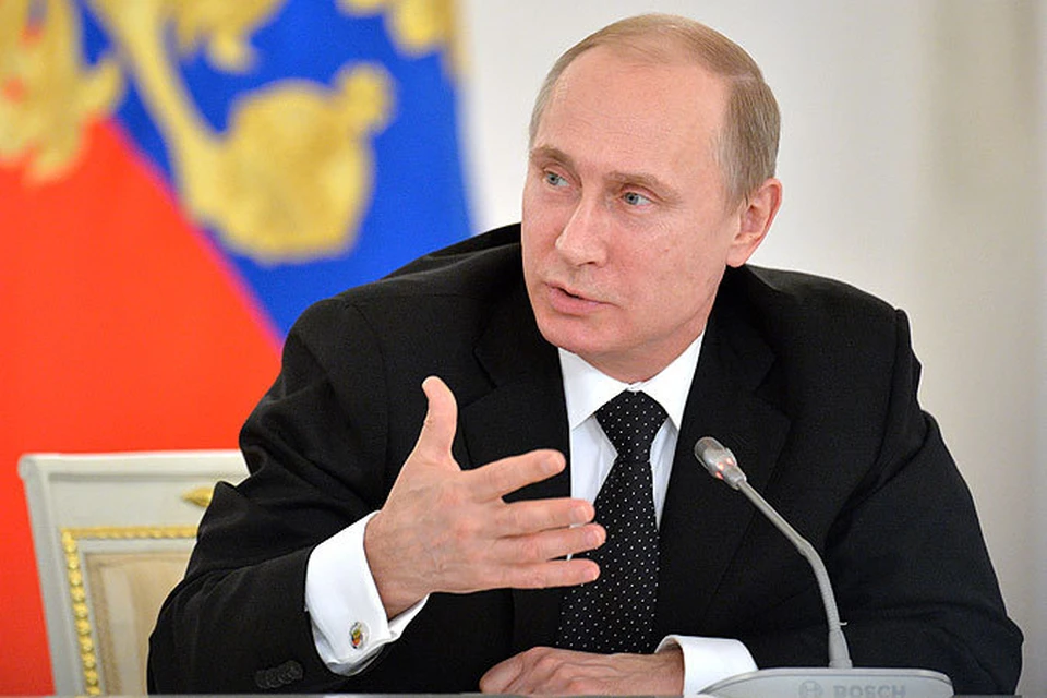 Владимир Путин во время 36-го заседания Российского организационного комитета "Победа" в Кремле.
