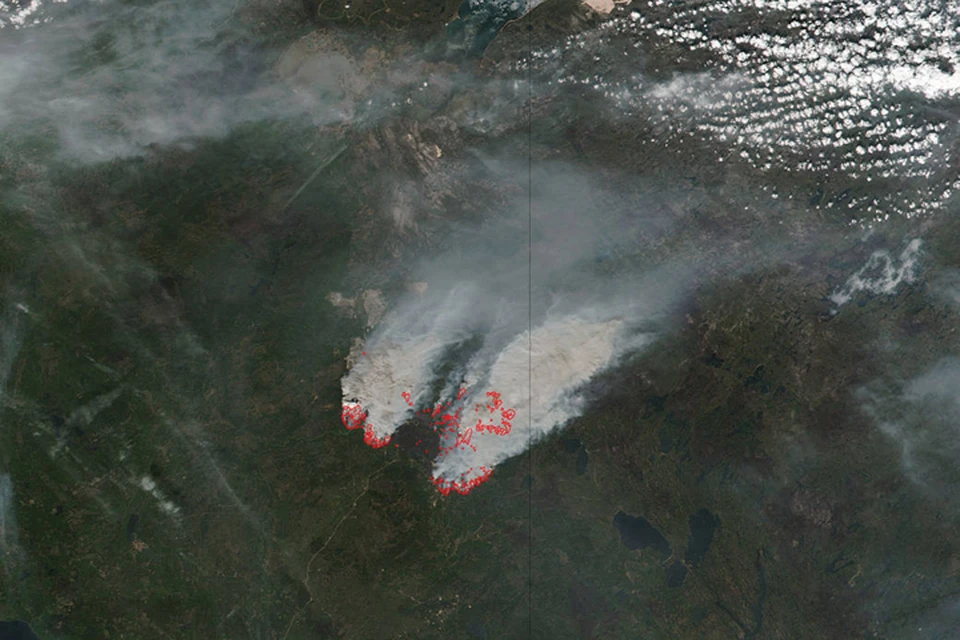 Лесные пожары в Канаде охватывают огромные площади.