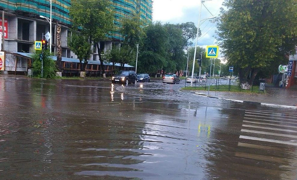 Выпадение дождя. Ливневые дожди в Самарканде.