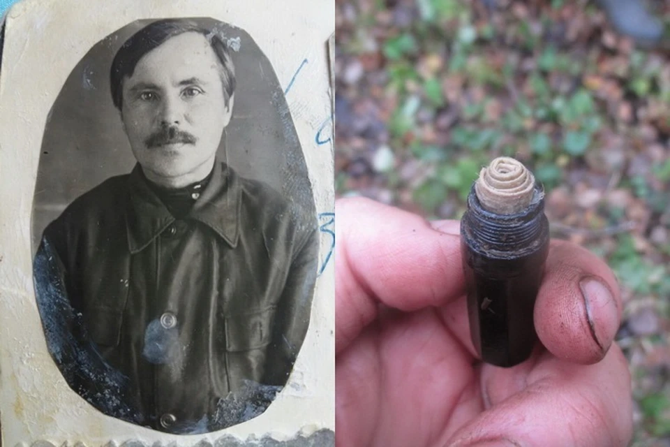Фотографию Петра Моисеевича сохранили в семейном фотоальбоме. А вот в таких капсулах-медальонах были найдены записки. Фото: предоставлено Екатериной ДЕМИДОВИЧ, Сергей СЕВОСТЬЯНОВ