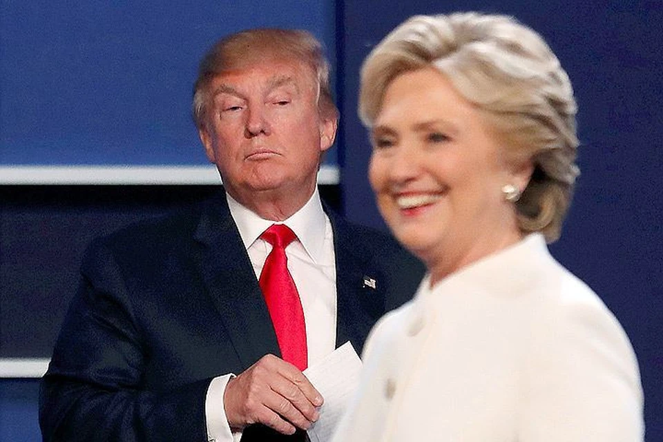 Хиллари Клинтон и Дональд Трамп на третьих по счету теледебатах.