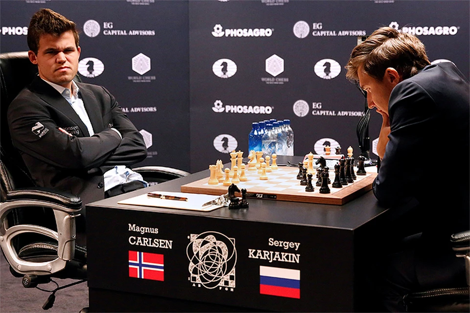 Сегодня ночью Карлсен и Карякин разыграют звание чемпиона мира по шахматам