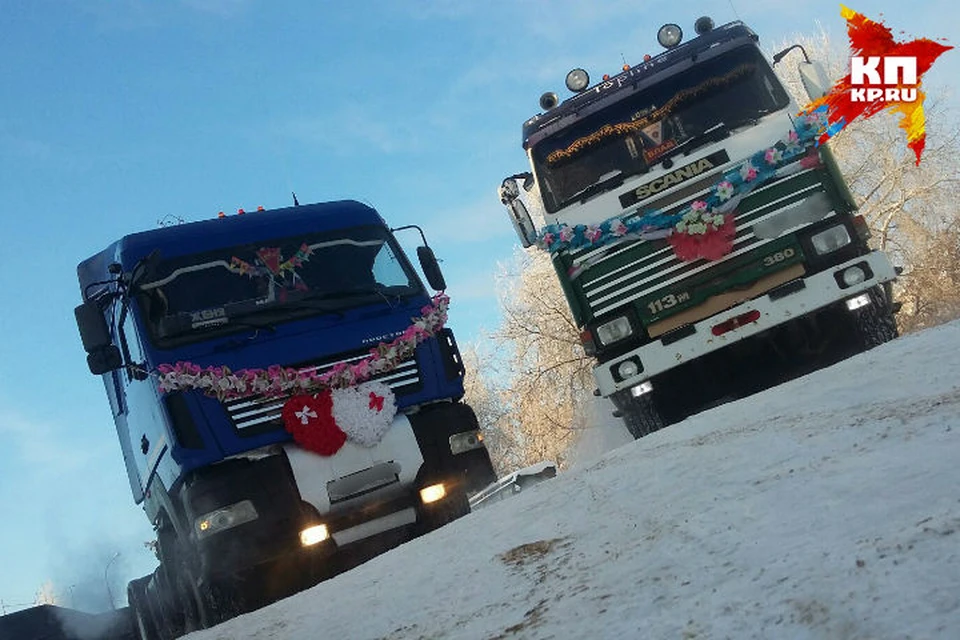 В Воткинске прошла свадьба на грузовиках