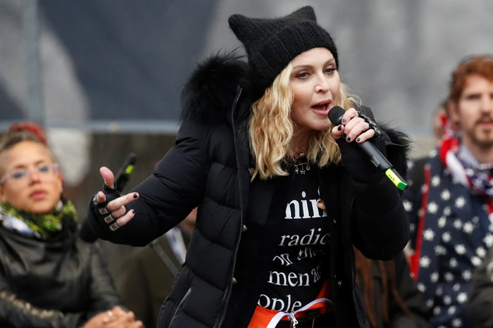 Мадонна на "Марше женщин" против Трампа успела два раза обругать матом нового президента