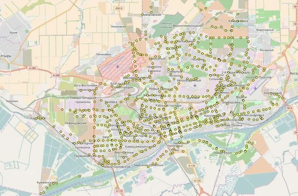 Карта общественного транспорта ростова на дону