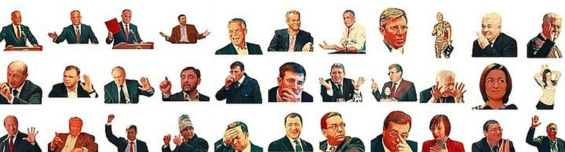Самые популярные стикеры в молдавском Телеграме.
