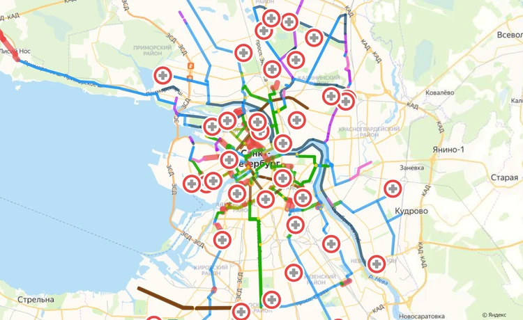 Карта велодорожек спб