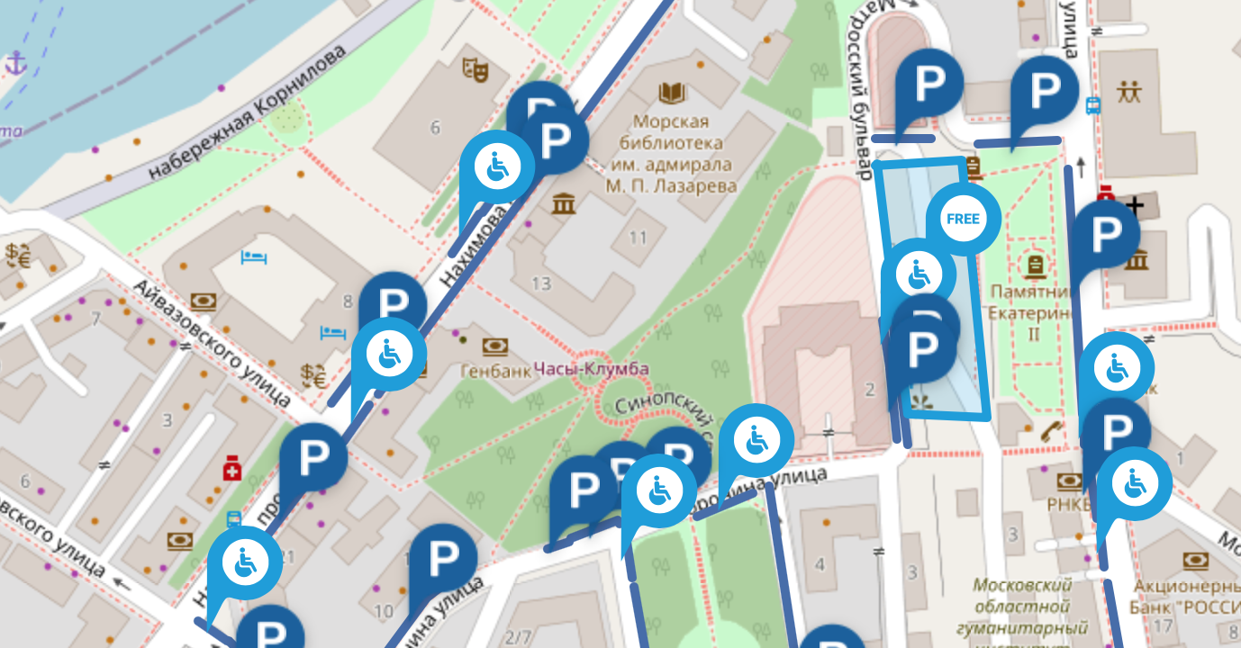 На сайте sevparking.ru удобно посмотреть существующие парковки.