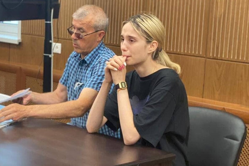 Валерия Башкирова во время рассмотрения в Тверском районном суде ходатайства об ужесточении меры пресечения. Фото: пресс-служба суда.
