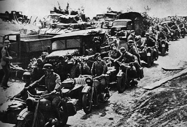 Немецкие войска в большой излучине Дона. Июль 1942 года.